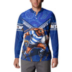 Personalised NSW Blues Button Sweatshirt Mascot Rugby League