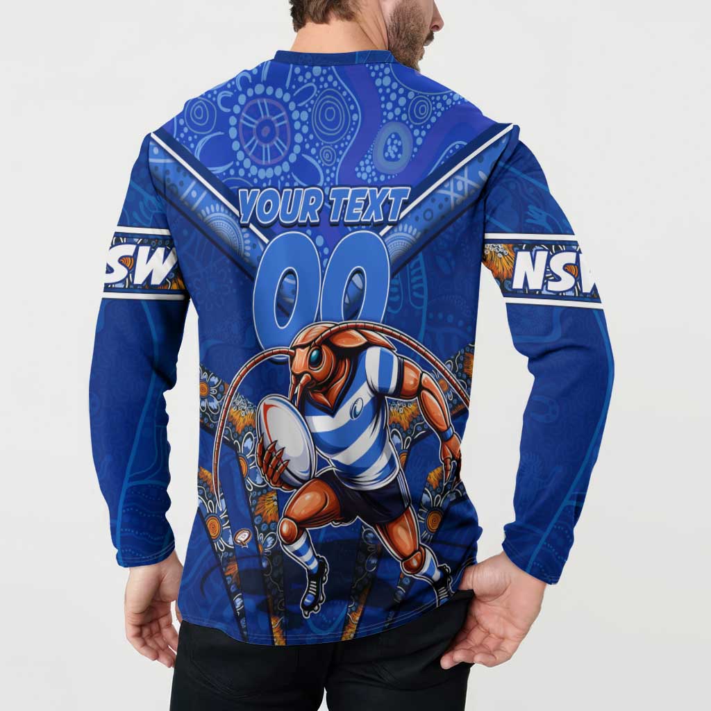 Personalised NSW Blues Button Sweatshirt Mascot Rugby League