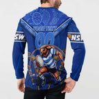 Personalised NSW Blues Button Sweatshirt Mascot Rugby League