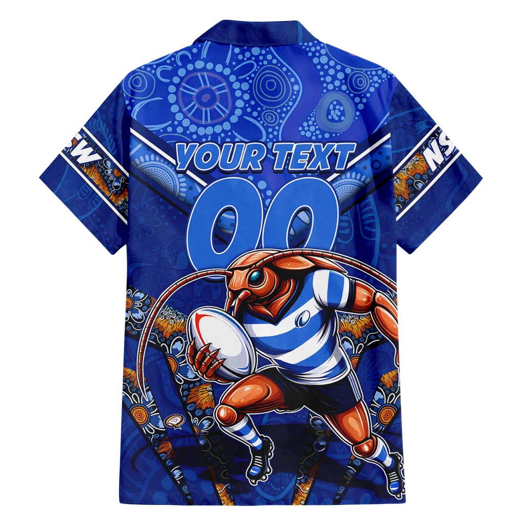 Personalised NSW Blues Family Matching Long Sleeve Bodycon Dress and Hawaiian Shirt Mascot Rugby League