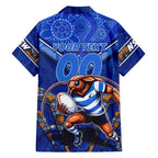 Personalised NSW Blues Family Matching Long Sleeve Bodycon Dress and Hawaiian Shirt Mascot Rugby League