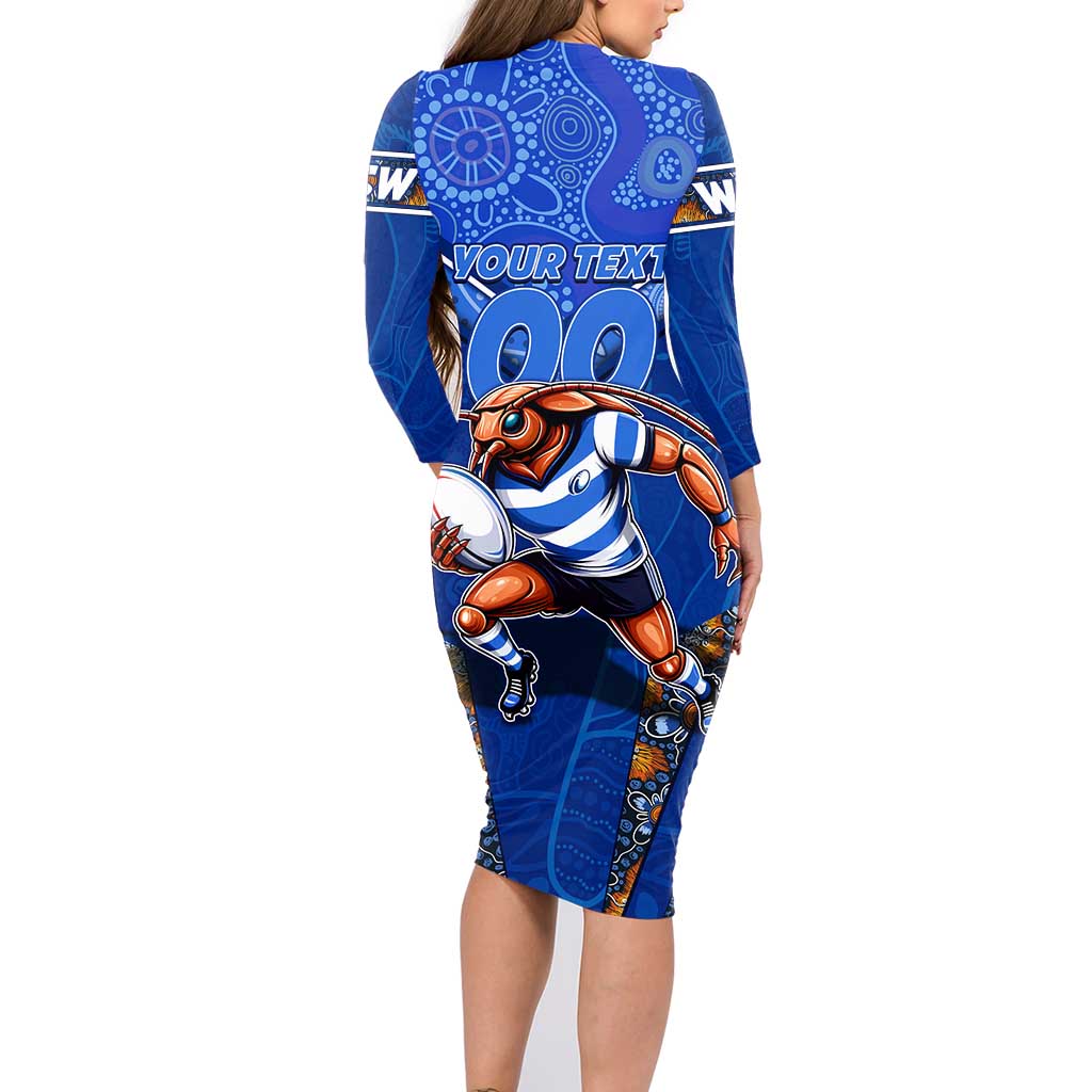 Personalised NSW Blues Family Matching Long Sleeve Bodycon Dress and Hawaiian Shirt Mascot Rugby League