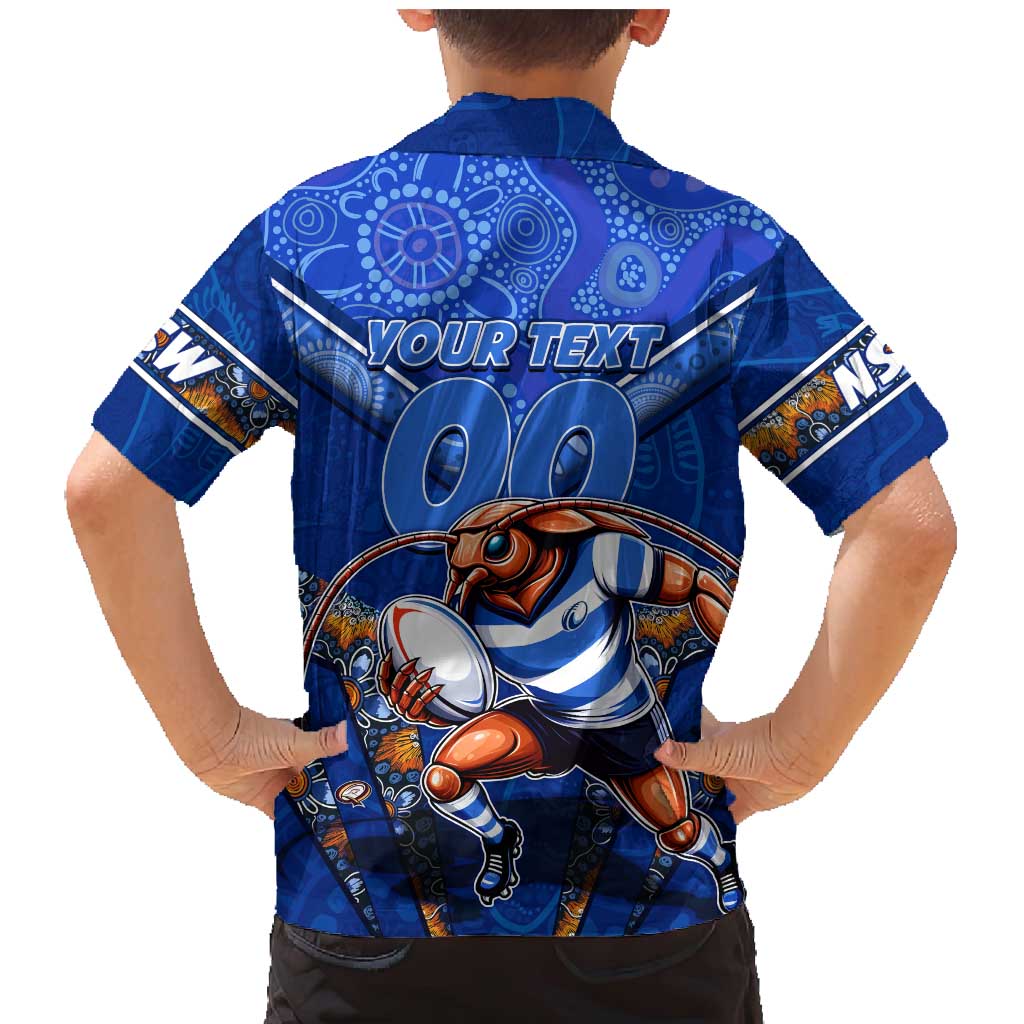 Personalised NSW Blues Family Matching Mermaid Dress and Hawaiian Shirt Mascot Rugby League