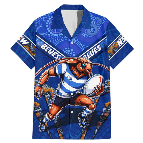 Personalised NSW Blues Family Matching Mermaid Dress and Hawaiian Shirt Mascot Rugby League