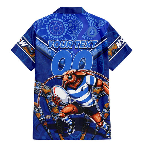Personalised NSW Blues Family Matching Mermaid Dress and Hawaiian Shirt Mascot Rugby League