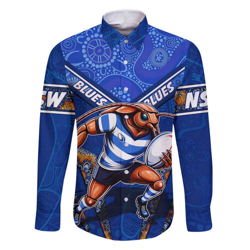 Personalised NSW Blues Family Matching Mermaid Dress and Hawaiian Shirt Mascot Rugby League