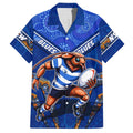 Personalised NSW Blues Family Matching Puletasi and Hawaiian Shirt Mascot Rugby League
