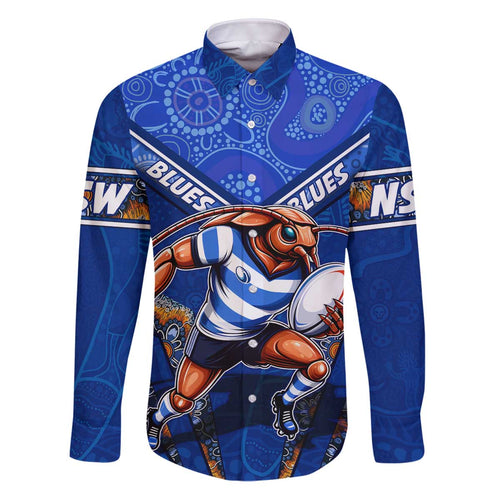 Personalised NSW Blues Family Matching Puletasi and Hawaiian Shirt Mascot Rugby League