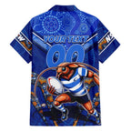 Personalised NSW Blues Family Matching Short Sleeve Bodycon Dress and Hawaiian Shirt Mascot Rugby League
