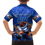 Personalised NSW Blues Family Matching Summer Maxi Dress and Hawaiian Shirt Mascot Rugby League