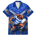 Personalised NSW Blues Family Matching Tank Maxi Dress and Hawaiian Shirt Mascot Rugby League