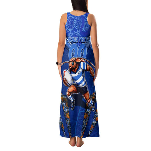 Personalised NSW Blues Family Matching Tank Maxi Dress and Hawaiian Shirt Mascot Rugby League