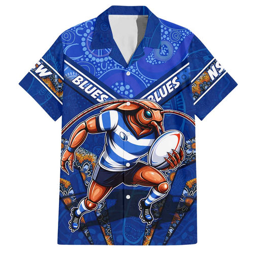 Personalised NSW Blues Hawaiian Shirt Mascot Rugby League