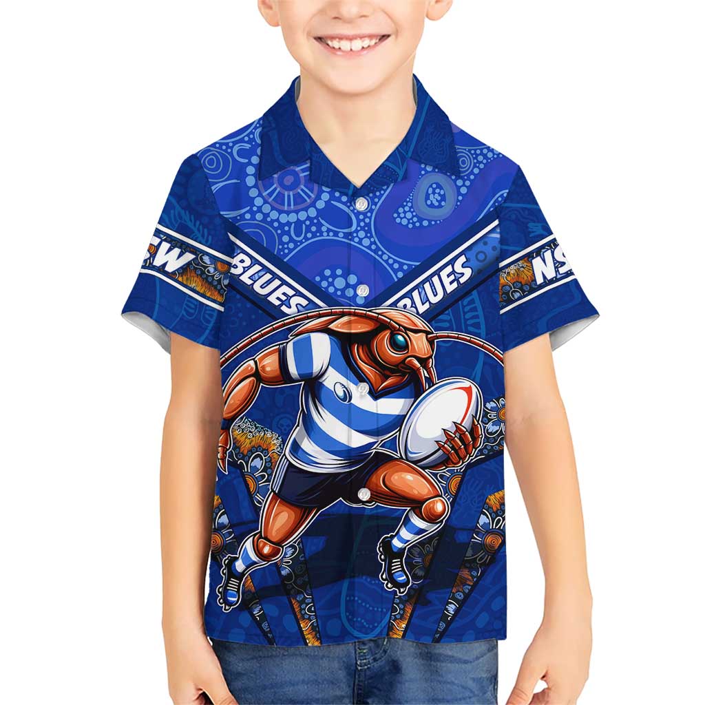 Personalised NSW Blues Hawaiian Shirt Mascot Rugby League
