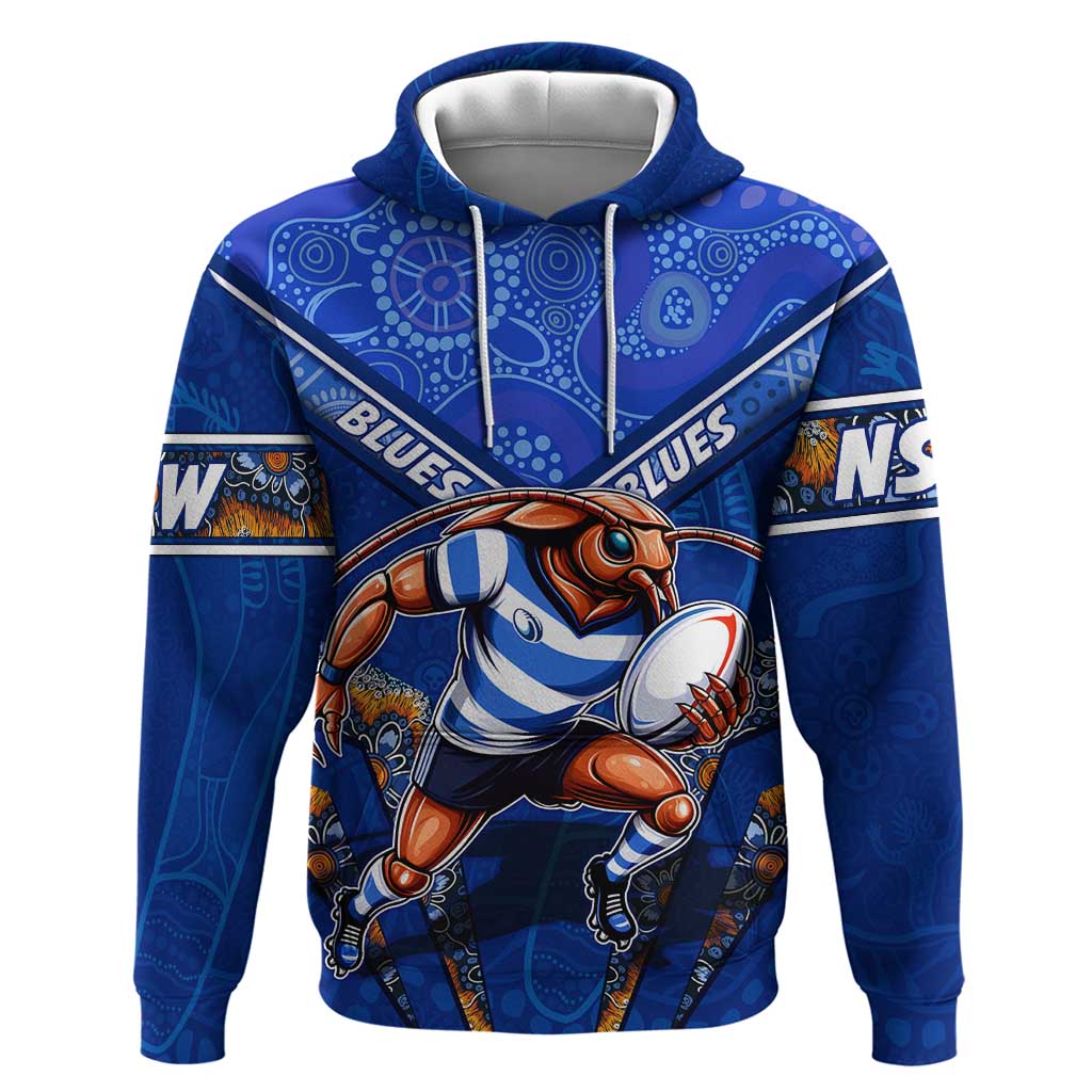 Personalised NSW Blues Hoodie Mascot Rugby League