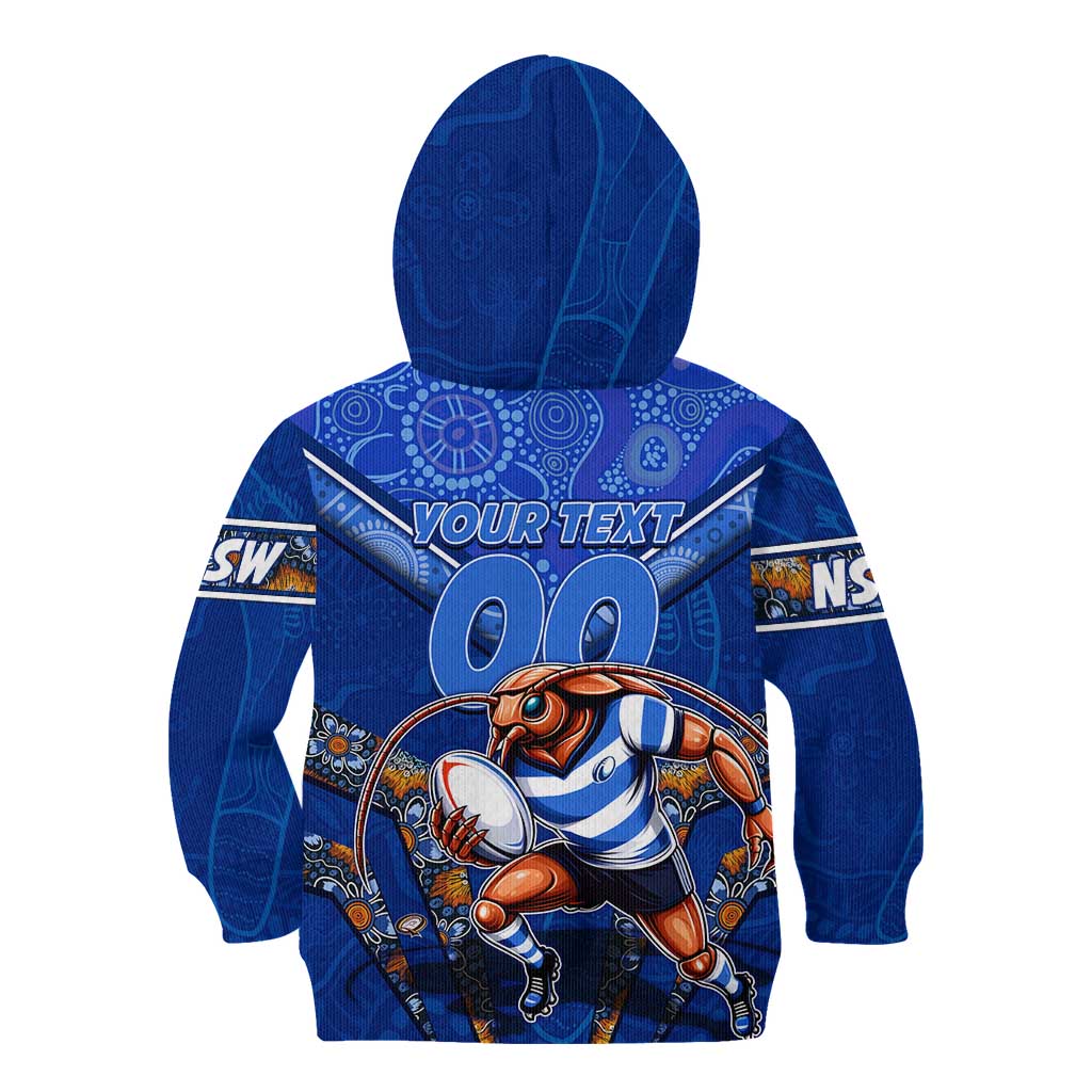 Personalised NSW Blues Kid Hoodie Mascot Rugby League