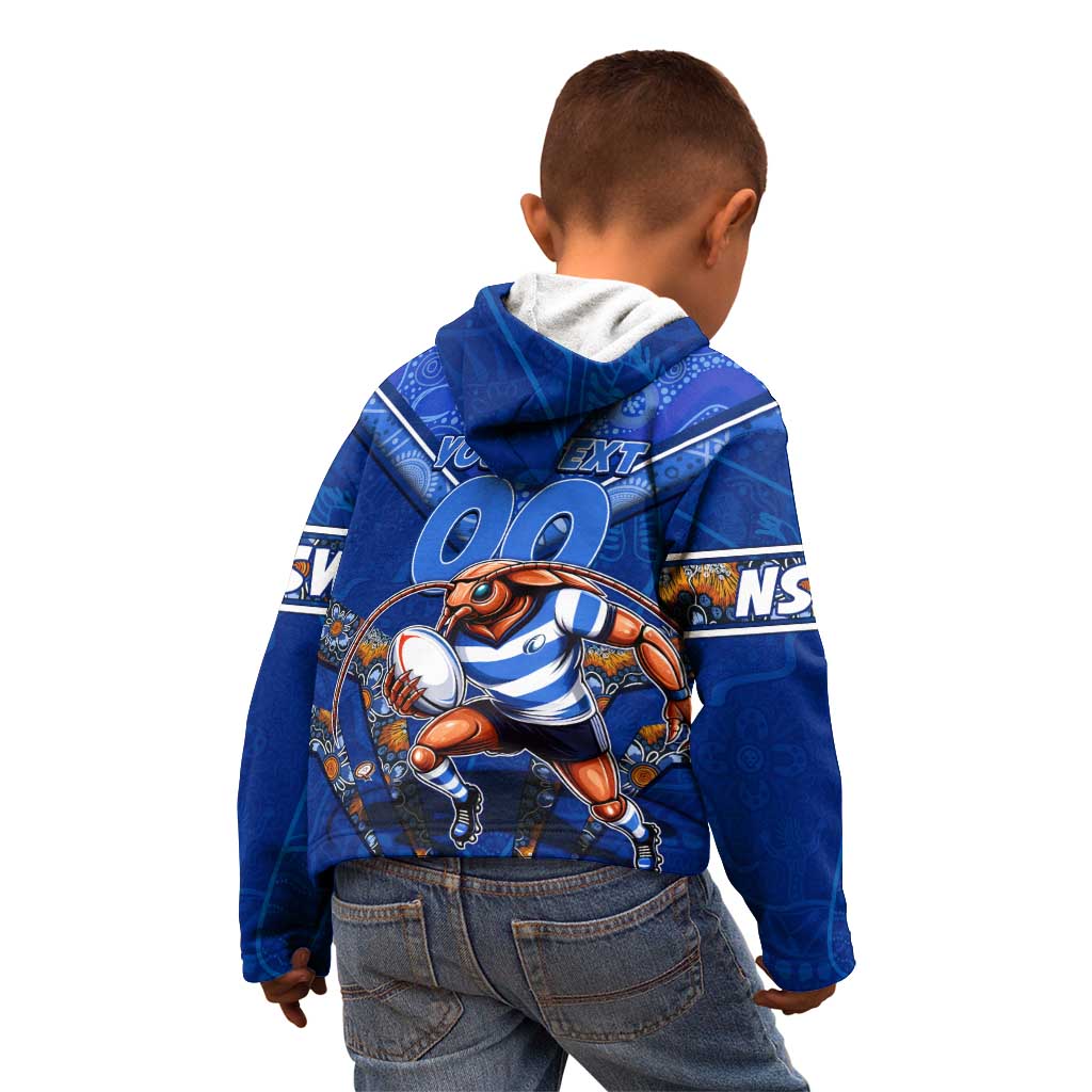 Personalised NSW Blues Kid Hoodie Mascot Rugby League