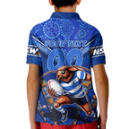 Personalised NSW Blues Kid Polo Shirt Mascot Rugby League