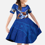 Personalised NSW Blues Kid Short Sleeve Dress Mascot Rugby League