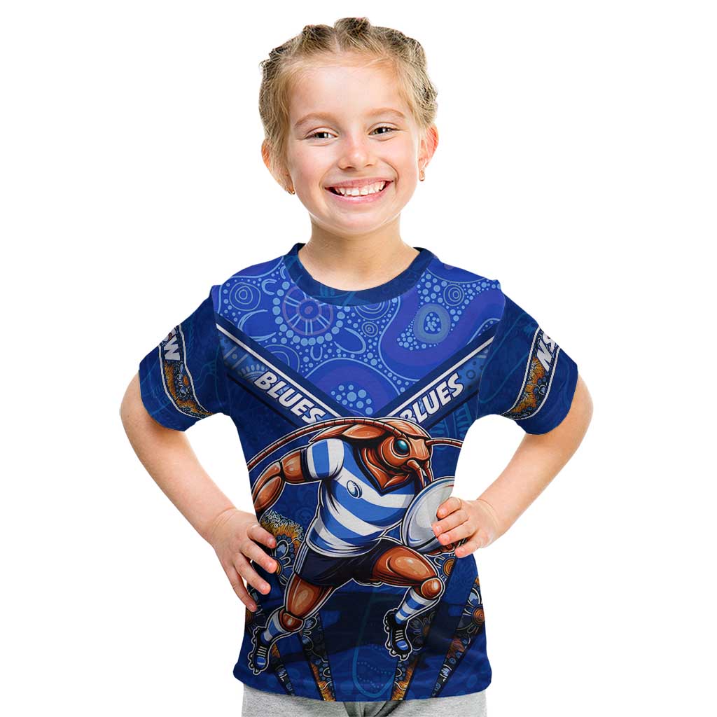 Personalised NSW Blues Kid T Shirt Mascot Rugby League