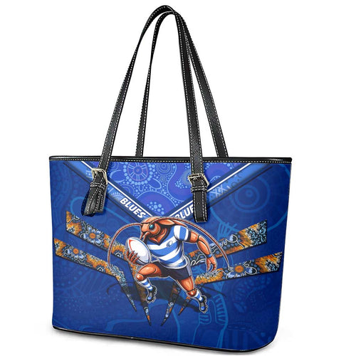 NSW Blues Leather Tote Bag Mascot Rugby League