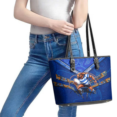 NSW Blues Leather Tote Bag Mascot Rugby League