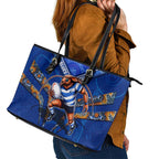 NSW Blues Leather Tote Bag Mascot Rugby League