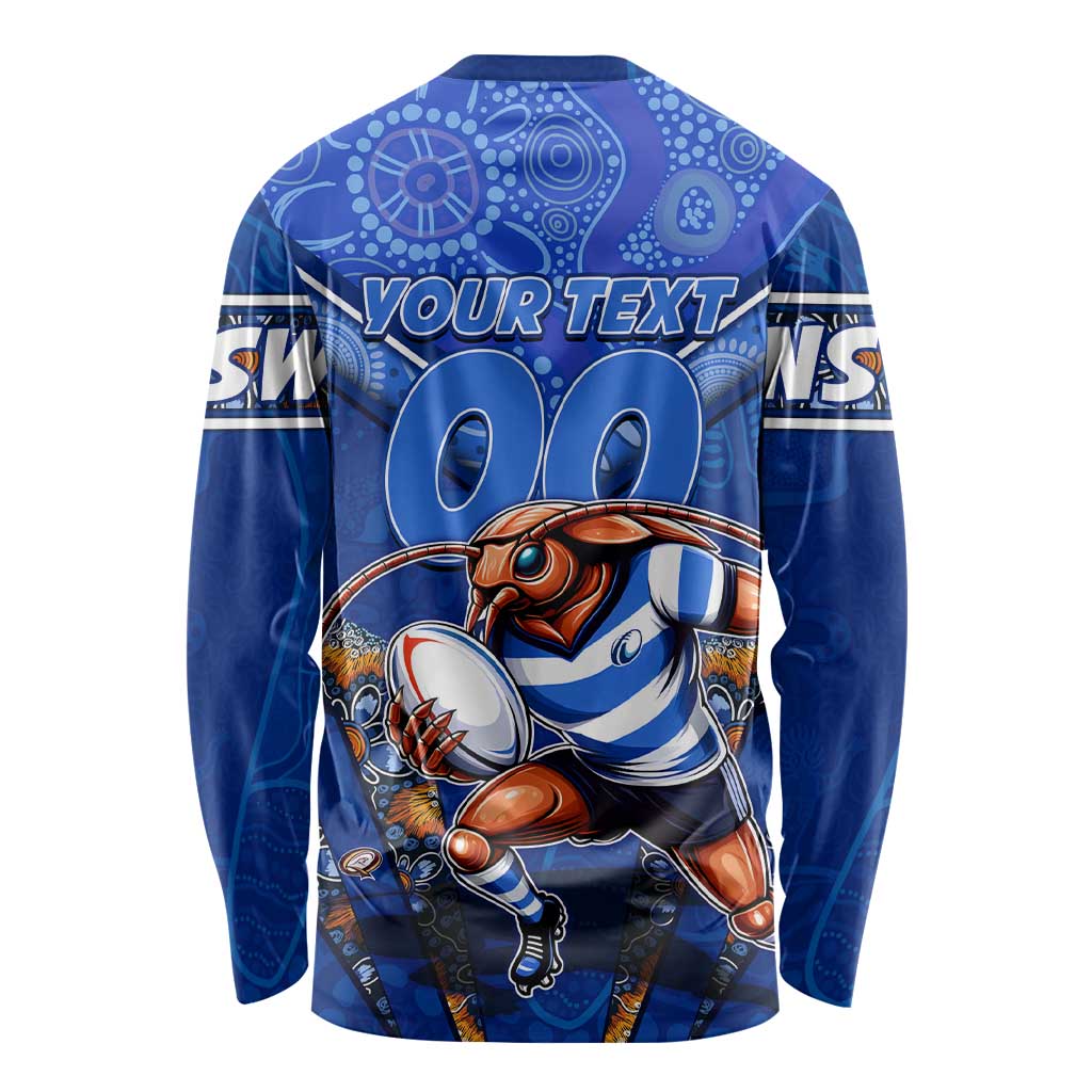 Personalised NSW Blues Long Sleeve Shirt Mascot Rugby League