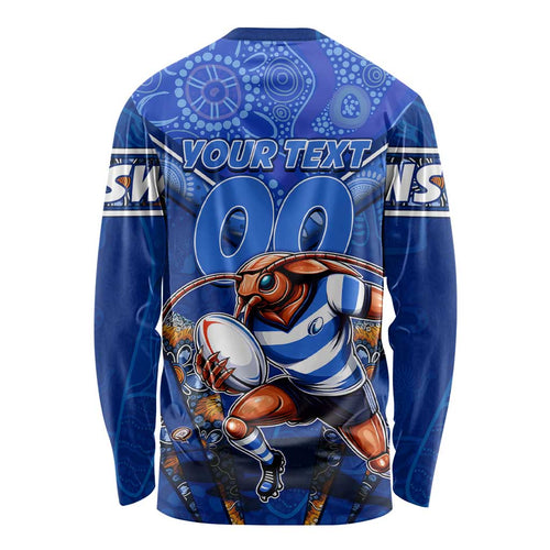 Personalised NSW Blues Long Sleeve Shirt Mascot Rugby League
