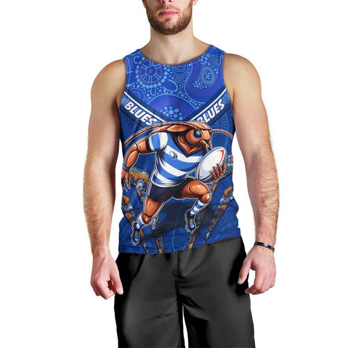 Personalised NSW Blues Men Tank Top Mascot Rugby League
