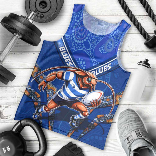Personalised NSW Blues Men Tank Top Mascot Rugby League