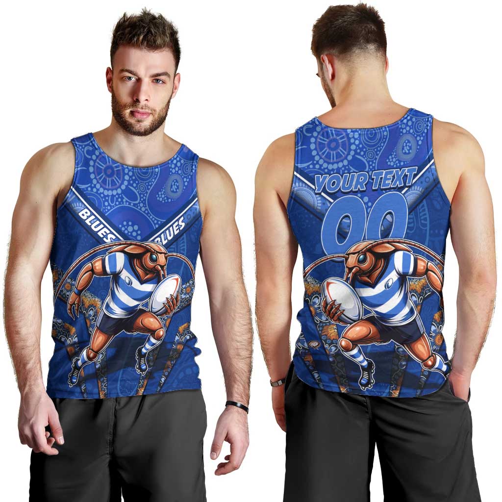 Personalised NSW Blues Men Tank Top Mascot Rugby League