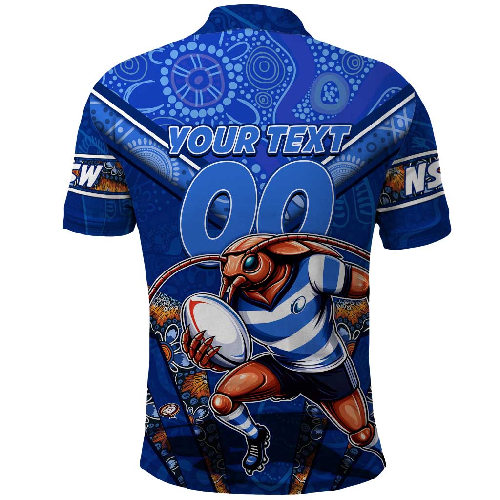 Personalised NSW Blues Polo Shirt Mascot Rugby League