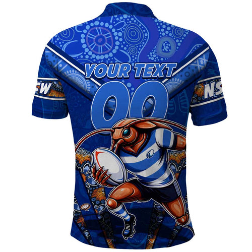 Personalised NSW Blues Polo Shirt Mascot Rugby League