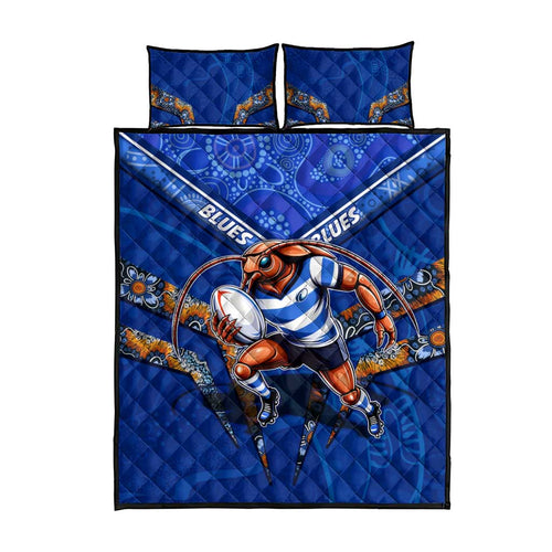 NSW Blues Quilt Bed Set Mascot Rugby League