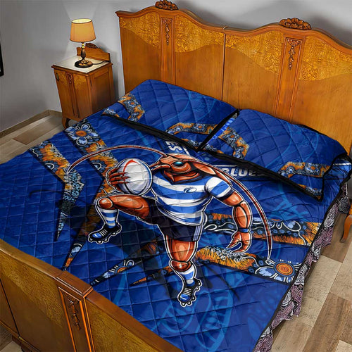 NSW Blues Quilt Bed Set Mascot Rugby League