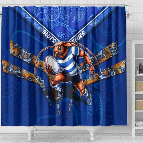 NSW Blues Shower Curtain Mascot Rugby League