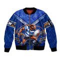 Personalised NSW Blues Sleeve Zip Bomber Jacket Mascot Rugby League
