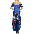 Personalised NSW Blues Summer Maxi Dress Mascot Rugby League