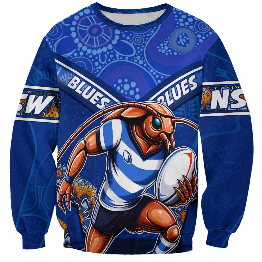 Personalised NSW Blues Sweatshirt Mascot Rugby League