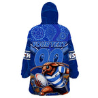 Personalised NSW Blues Wearable Blanket Hoodie Mascot Rugby League