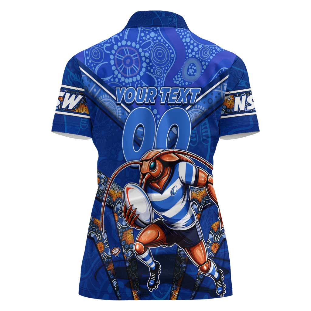 Personalised NSW Blues Women Polo Shirt Mascot Rugby League