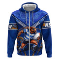 Personalised NSW Blues Zip Hoodie Mascot Rugby League