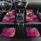 Personalized QLD Rugby League Car Mats Maroons Aboriginal Art