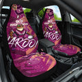 Personalized QLD Rugby League Car Seat Cover Maroons Aboriginal Art