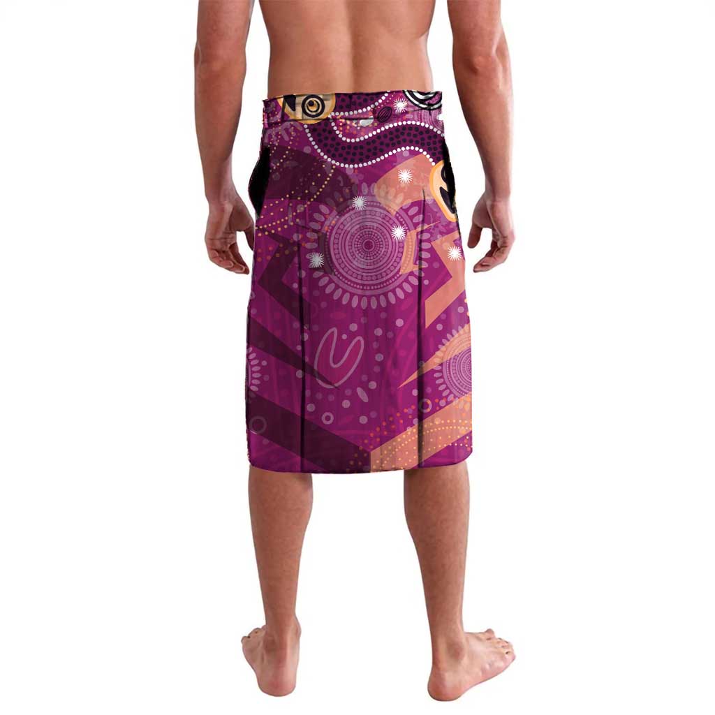 Personalized QLD Rugby League Lavalava Maroons Aboriginal Art
