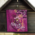 Personalized QLD Rugby League Quilt Maroons Aboriginal Art