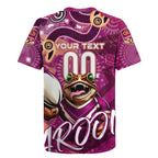 Personalized QLD Rugby League Rugby Jersey Maroons Aboriginal Art