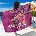 Personalized QLD Rugby League Sarong Maroons Aboriginal Art