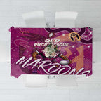 Personalized QLD Rugby League Tablecloth Maroons Aboriginal Art